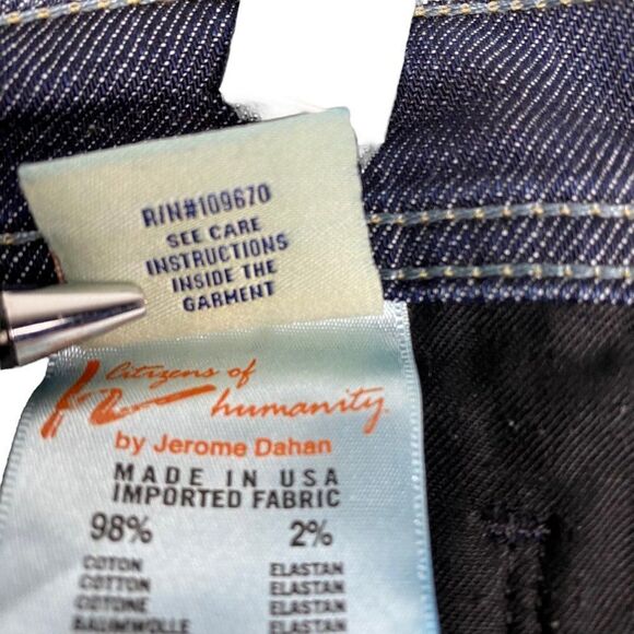 CITIZENS OF Humanity Blue Dark Wash Ingrid Stretch #002 Low Waist Flare US 29 - Picture 15 of 16